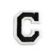 Aufbügler buchstaben - Schwarz (1 Stück)