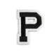 Aufbügler buchstaben - Schwarz (1 Stück)