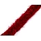 Besatzband aus kunstfell zum einnähen rund, breite 2 cm - Bordeaux hell (1 Meter)
