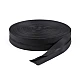 Besatzband aus polyamid gewebt, gefalzt, breite 20 mm - Schwarz (25 Meter)