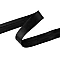 Satin-schrägband, breite 20 mm, verbügelt - Schwarz (25 Meter)