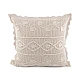 Gestrickter kissenbezug aus baumwolle, 45 x 45 cm - Naturfarbe hell (2 Stücke)