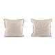 Gestrickter kissenbezug aus baumwolle, 45 x 45 cm - Naturfarbe hell (2 Stücke)