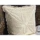 Gestrickter kissenbezug aus baumwolle, 45 x 45 cm - Naturfarbe hell (2 Stücke)