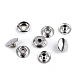 Metalldruckknöpfe (am6) für dicke stoffe, ø 15 mm, lose - Nickel (100 Stücke)