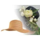 Sommerhut/strohhut für damen zum verzieren - Naturbraun (1 Stück)