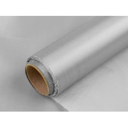 Satinstoff einseitig breite 36 cm - Dkl.-silber (9 Meter)