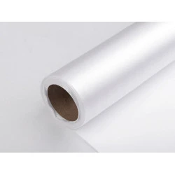 Satinstoff einseitig breite 36 cm - Weiß (9 Meter)