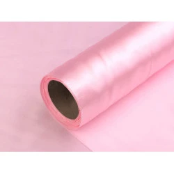 Satinstoff einseitig breite 36 cm - Hellrosa (9 Meter)