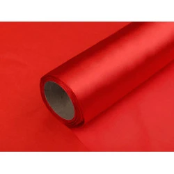 Satinstoff einseitig breite 36 cm - Rot (9 Meter)