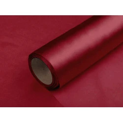 Satinstoff einseitig breite 36 cm - Bordeaux hell (9 Meter)