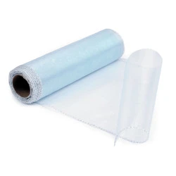 Organza breite 21 cm - Eisblau (9 Meter)
