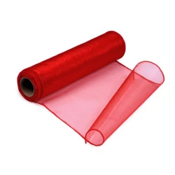 Organza breite 21 cm - Rot (9 Meter)
