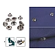 Metalldruckknöpfe (am6) für dicke stoffe, ø 15 mm, o-spring, lose - Nickel (100 Sets)