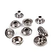 Metalldruckknöpfe (am6) für dicke stoffe, ø 15 mm, o-spring, lose - Nickel (100 Sets)