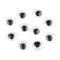 Augen selbstklebend ø25 mm - Schwarz (10 Stücke)