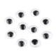 Augen selbstklebend ø25 mm - Schwarz (1000 Stücke)
