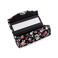 Lippenstiftetui mit spiegel mit blumen - Blau fein (1 Stück)