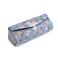 Lippenstiftetui mit spiegel mit blumen - Blau fein (1 Stück)