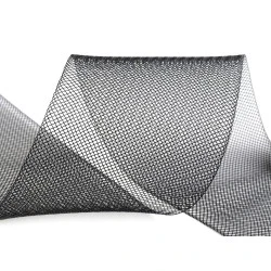 Versteifungsband crinoline fest breite 8 cm - Schwarz (1 Meter)