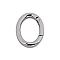 Design karabiner ellipse für handtaschen / schlüssel - Nickel (1 Stück)