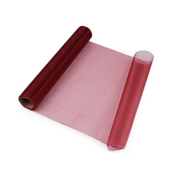 Organza milder glanz breite 36 cm - Bordeaux (9 Meter)