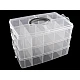Großer sortierbox / kofferchen aus kunststoff ausziehbar 3 etagen - Transparent (1 Stück)