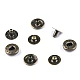 Metalldruckknöpfe für mitteldicke stoffe, ø 10 mm - Altmessing (50 Sets)