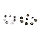 Metalldruckknöpfe für mitteldicke stoffe, ø 10 mm - Altmessing (50 Sets)