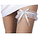 Hochzeitsstrumpfband aus spitze mit herz - Weiß (1 Stück)