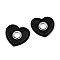 Öse auf kunstleder herz zum aufnähen, durchzug 8 mm - Schwarz (20 Stücke)