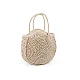 Handtasche aus gehäkeltem raffiabast mit reißverschluss 33 x 37 cm - Leinenfarbe natürlich (1 Stück)