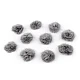 Applikation fellbommel ø 3 cm - Grau hematit (10 Stücke)
