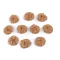 Applikation fellbommel ø 3 cm - Sehr hell braun (10 Stücke)