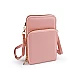 Crossbody-geldbörse mit handytasche, 11,5 x 18 cm - Kamel beige (1 Stück)
