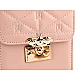 Gesteppte umhängetasche für damen mit biene, 13 x 18,5 cm - Puderig (1 Stück)
