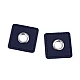 Öse auf kunstleder quadrat zum aufnähen, durchzug 10 mm - Dunkelblau (4 Stücke)