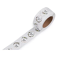 Papieraufkleber handmade with love, thank you ø 25 mm - Weiß (1 Rolle)