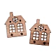 Holzhäuschen zum aufhängen/aufkleben - Naturbraun (2 Stücke)