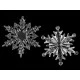 Deko-schneeflocken ø 10; 11 cm zum aufhängen - Transparent (1 Stück)