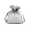 Geschenkbeutel 10 x 13 cm organza mit glitzer - Silber (10 Stücke)
