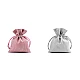 Geschenkbeutel 10 x 13 cm satin mit lurex - Hell-grau (1 Stück)