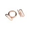 Amerikanischer metallverschluss, durchzug 30 mm - Rosagold (1 Paar)