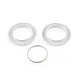 Click-öse für gardinen und vorhänge, innen-ø 42 mm - Weiß (10 Sets)