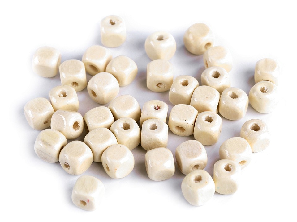 Kubische Perlen, 8x8 mm (20 g Packung) - natürlich offen