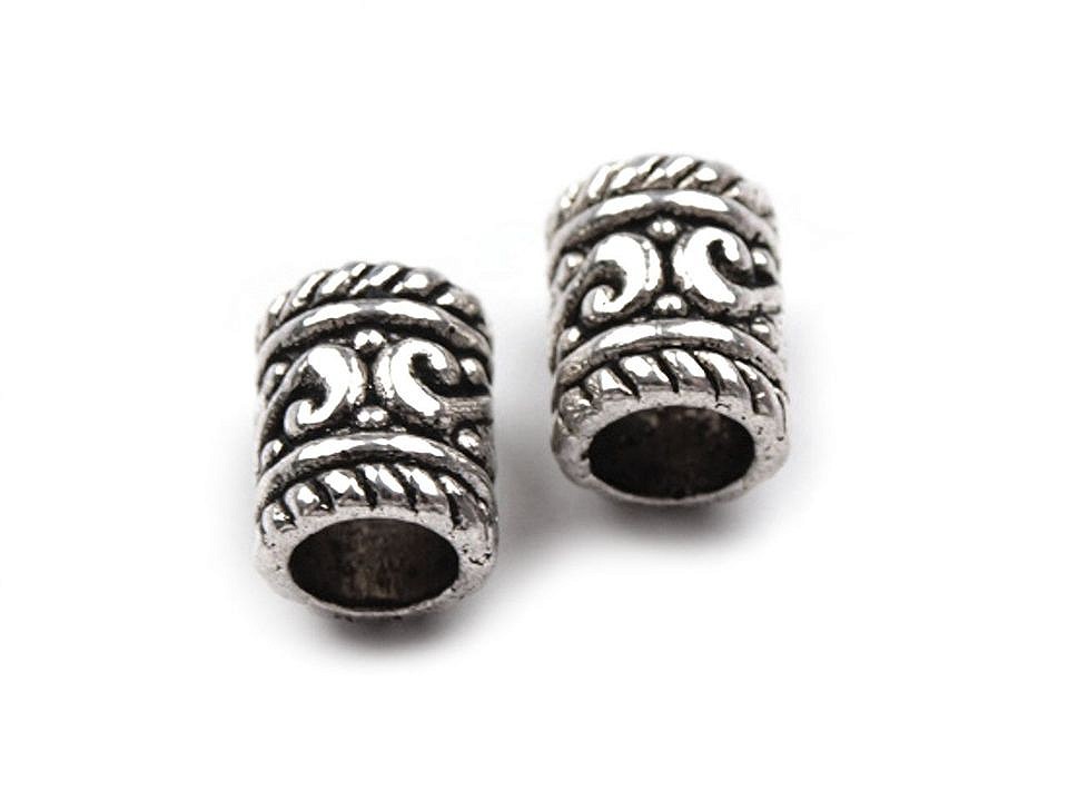Metallperlen / Schnurköpfe, 6x9 mm (10-teiliges Paket) Metallperlen / Schnurköpfe, 6x9 mm (10-teiliges Paket)