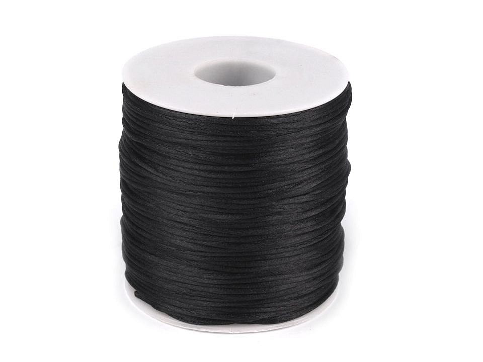 Satin Satin, Ø1 mm (Rolle ca. 80 - 100 m) - Schwarz