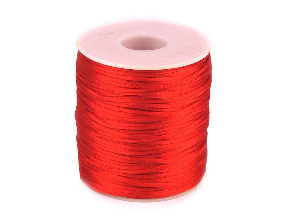 Satin, Ø1 mm (Rolle ca. 80 - 100 m) - rot Satin, Ø1 mm (Rolle ca. 80 - 100 m) - rot
