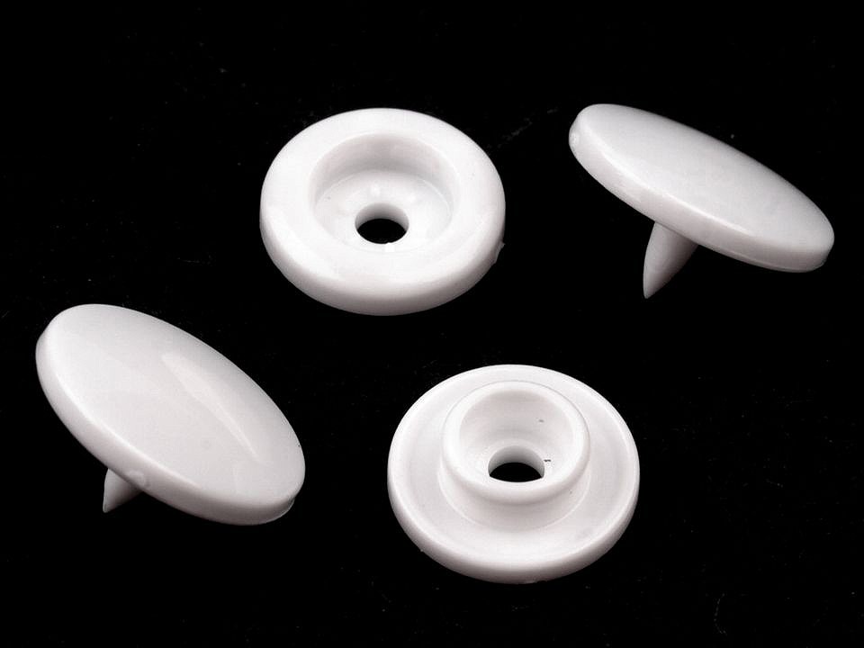 Plastikklammern Durchmesser 12 mm (Pack 50 Sätze) - Weiß Plastikklammern Durchmesser 12 mm (Pack 50 Sätze) - Weiß