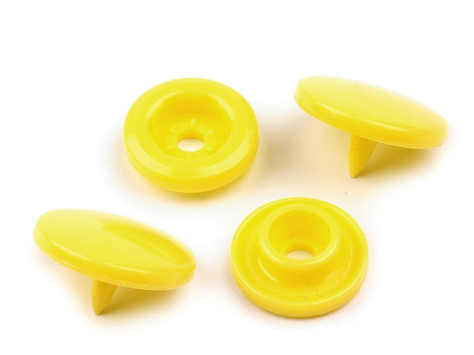 Plastikklammern Durchmesser 12 mm (Pack 50 Sätze) - Gelb Plastikklammern Durchmesser 12 mm (Pack 50 Sätze) - Gelb